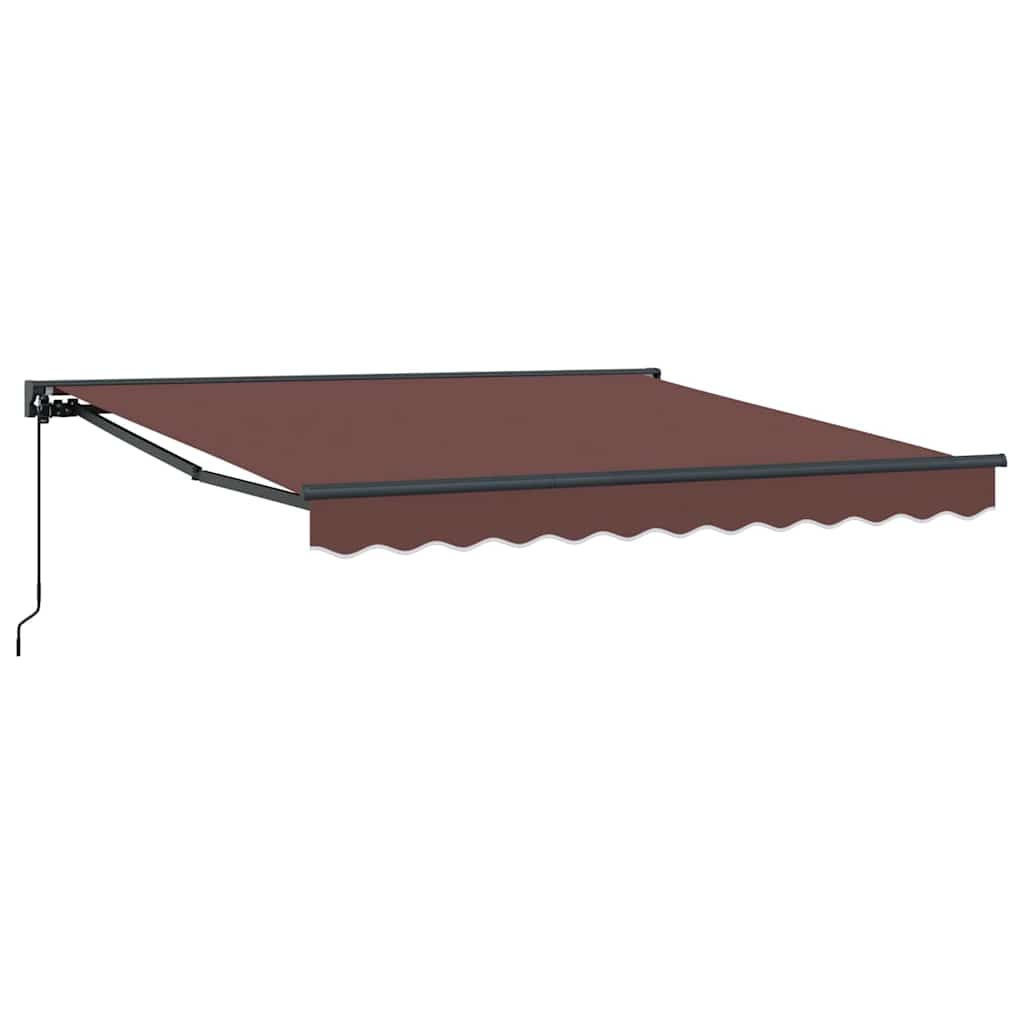 vidaXL Tenda Retrattile Marrone 350x250 cm Tessuto