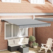 vidaXL Tenda Retrattile Antracite e Bianco 350x250 cm Tessuto