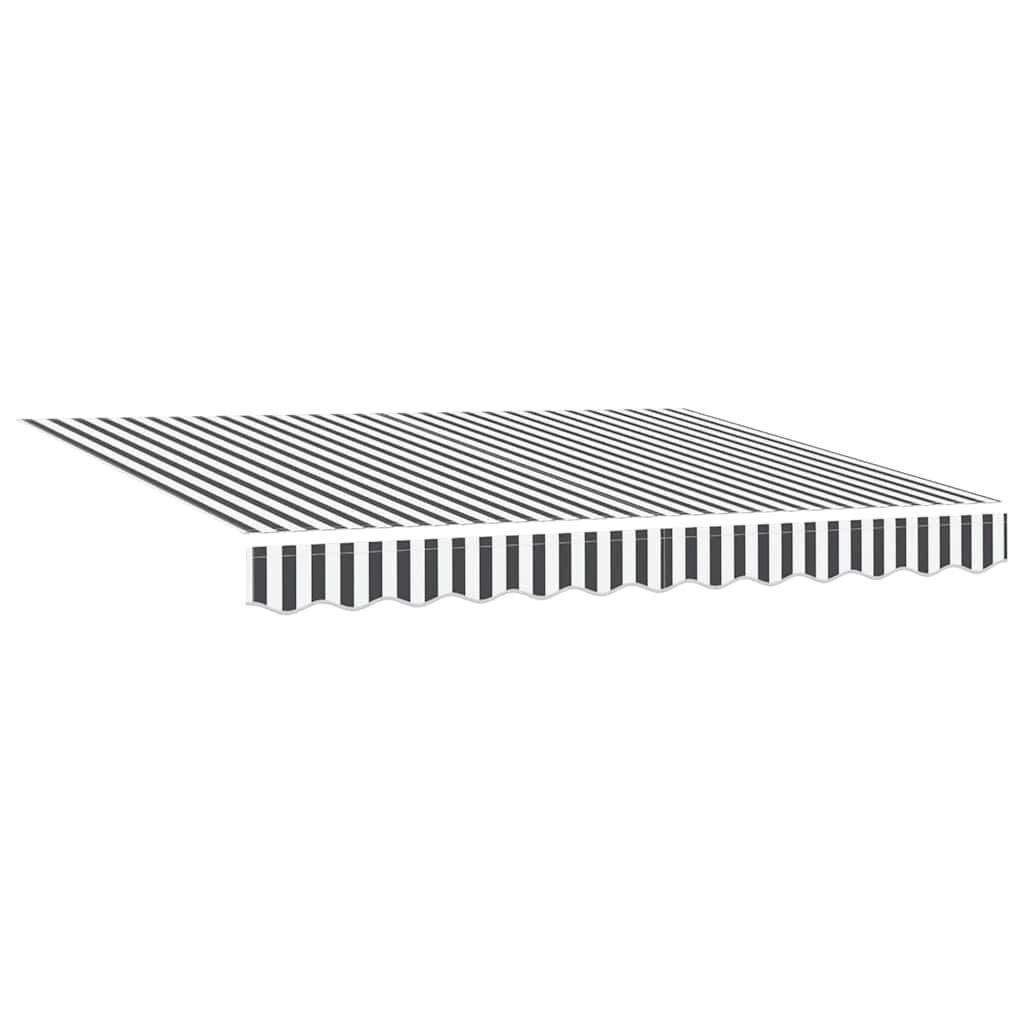 vidaXL Tenda Retrattile Antracite e Bianco 350x250 cm Tessuto