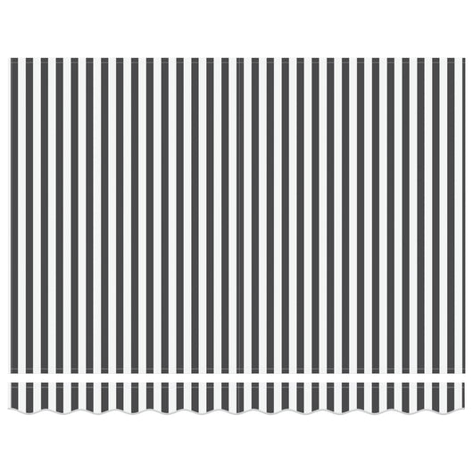 Tenda Retrattile Antracite e Bianco 350x250 cm Tessuto 3330247