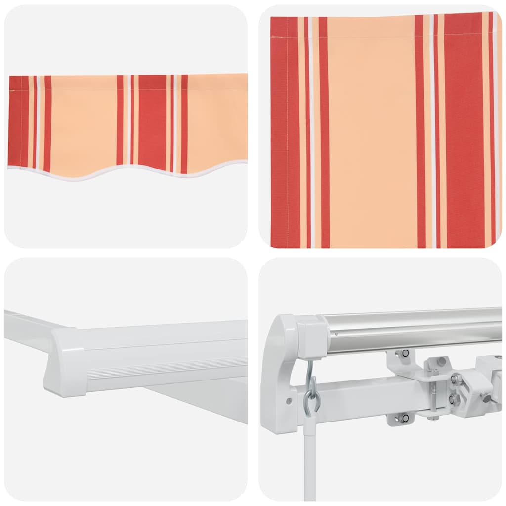 Tenda da Sole Rigato giallo e arancione 3,5 x 2,5 m 3330249