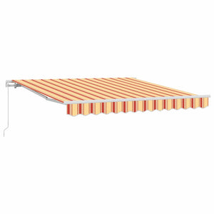 Tenda da Sole Rigato giallo e arancione 3,5 x 2,5 m 3330249