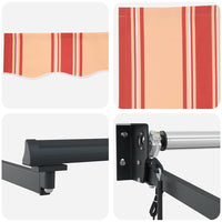 Tenda Retrattile Automatica Gialla e Arancione 350x250 cm 3330260