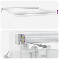 Tenda da sole retrattile automatica , gialla e arancione, 350x250 cm 3330262