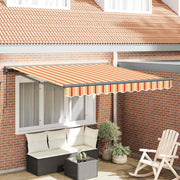 vidaXL Tenda Retrattile Giallo e Arancione 350x250 cm Tessuto