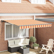 vidaXL Tenda Retrattile Giallo e Arancione 350x250 cm Tessuto