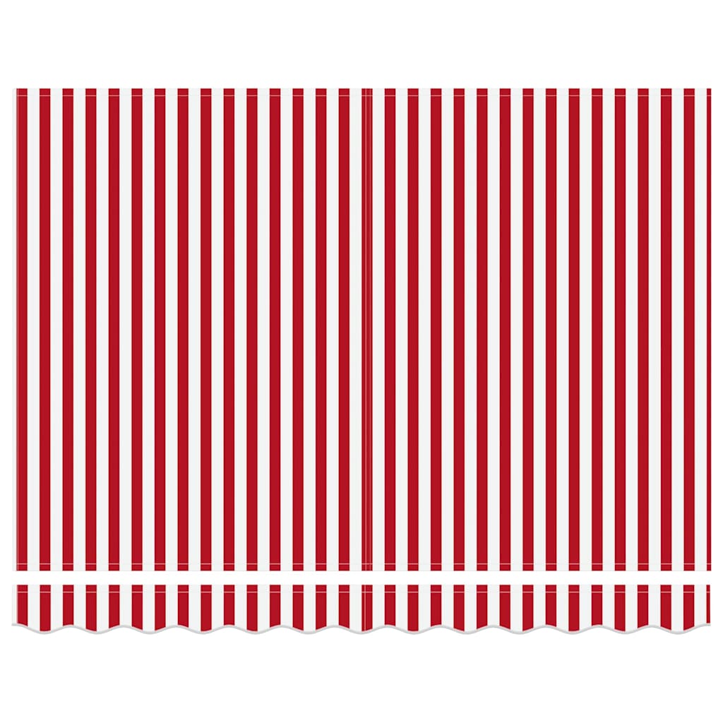 Tenda Retrattile Rosso e bianco 350 x 250 cm Tessuto 3330267