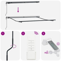 Tenda Retrattile Rosso e bianco 350 x 250 cm Tessuto 3330273