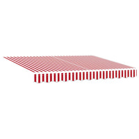 Tenda da sole elettrica retrattile a strisce rosse e bianche 350x250 cm 3330278