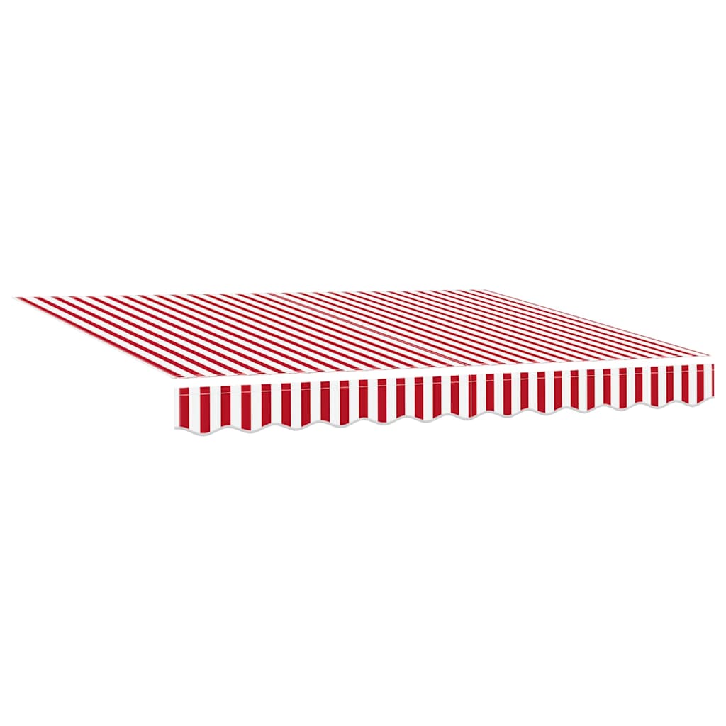 vidaXL Tenda Retrattile Striscia Rossa e Bianca 350x250 cm Tessuto