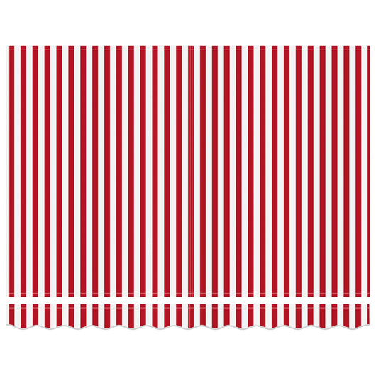 Tenda Retrattile Striscia Rossa e Bianca 350x250 cm Tessuto 3330283