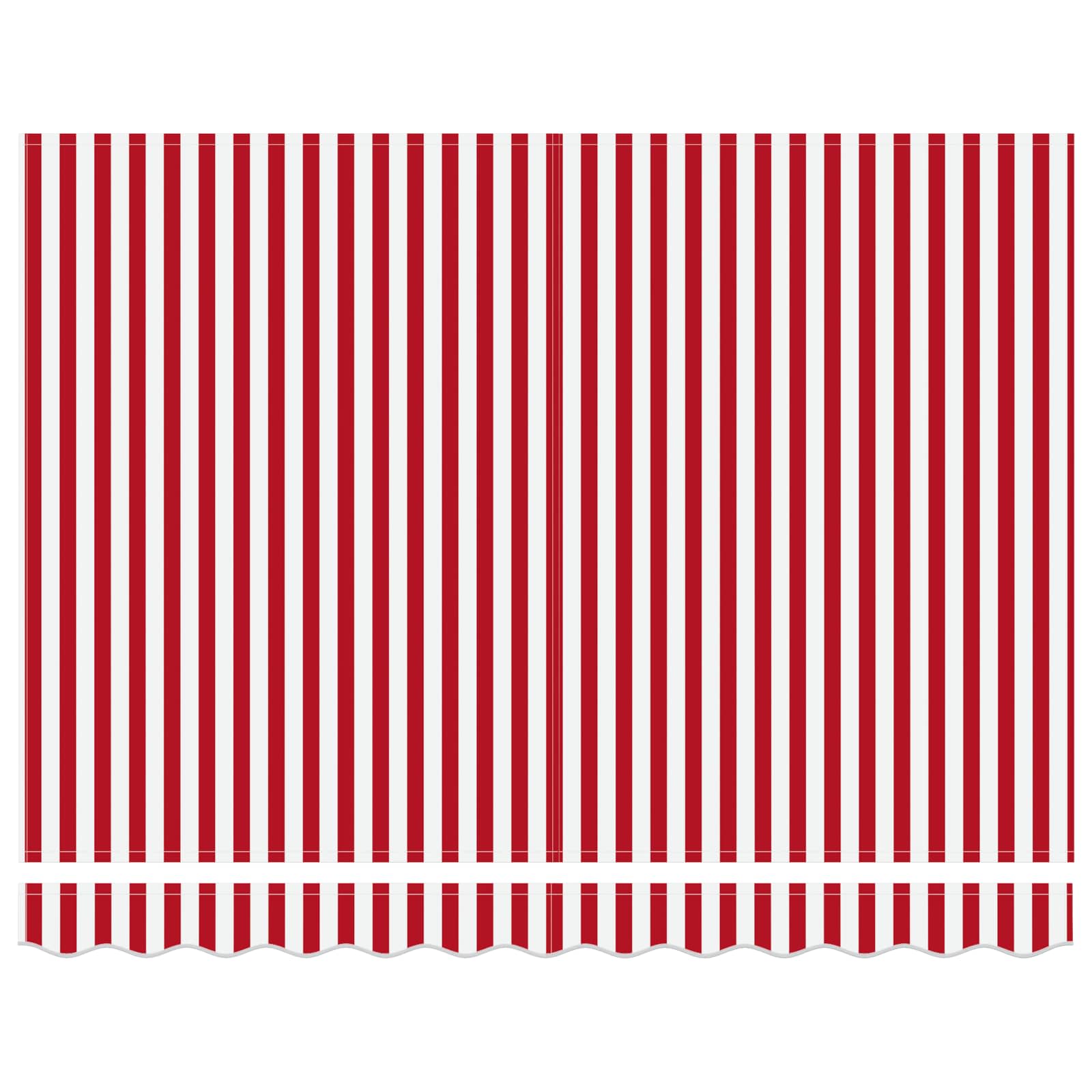 Tenda Retrattile Striscia Rossa e Bianca 350x250 cm Tessuto 3330284