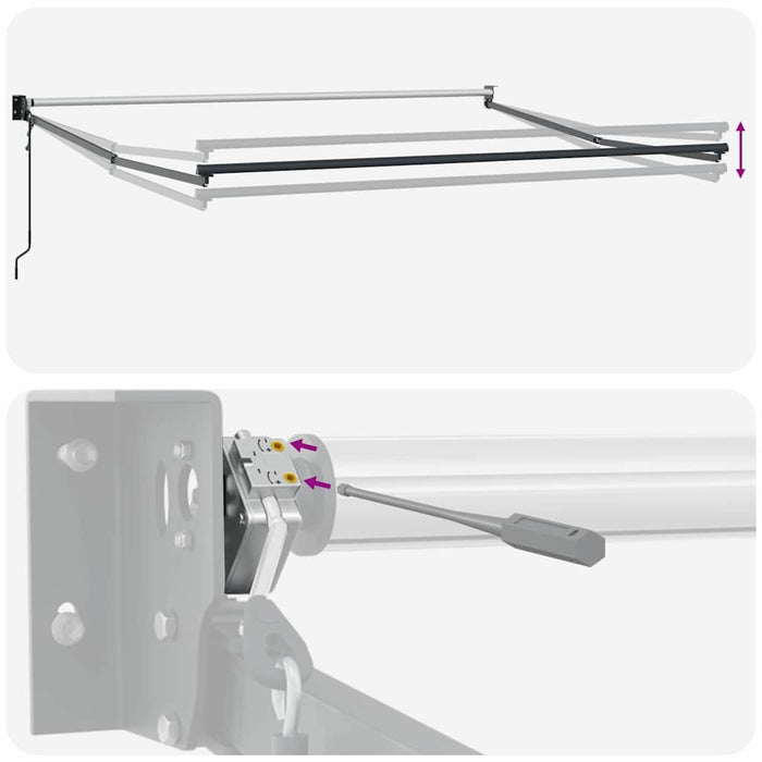 Tenda da sole automatica retrattile  Strisce Multicolore 350x250 cm 3330296