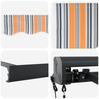 Tenda Retrattile Multicolore 350 x 250 cm Tessuto, Metallo 3330300