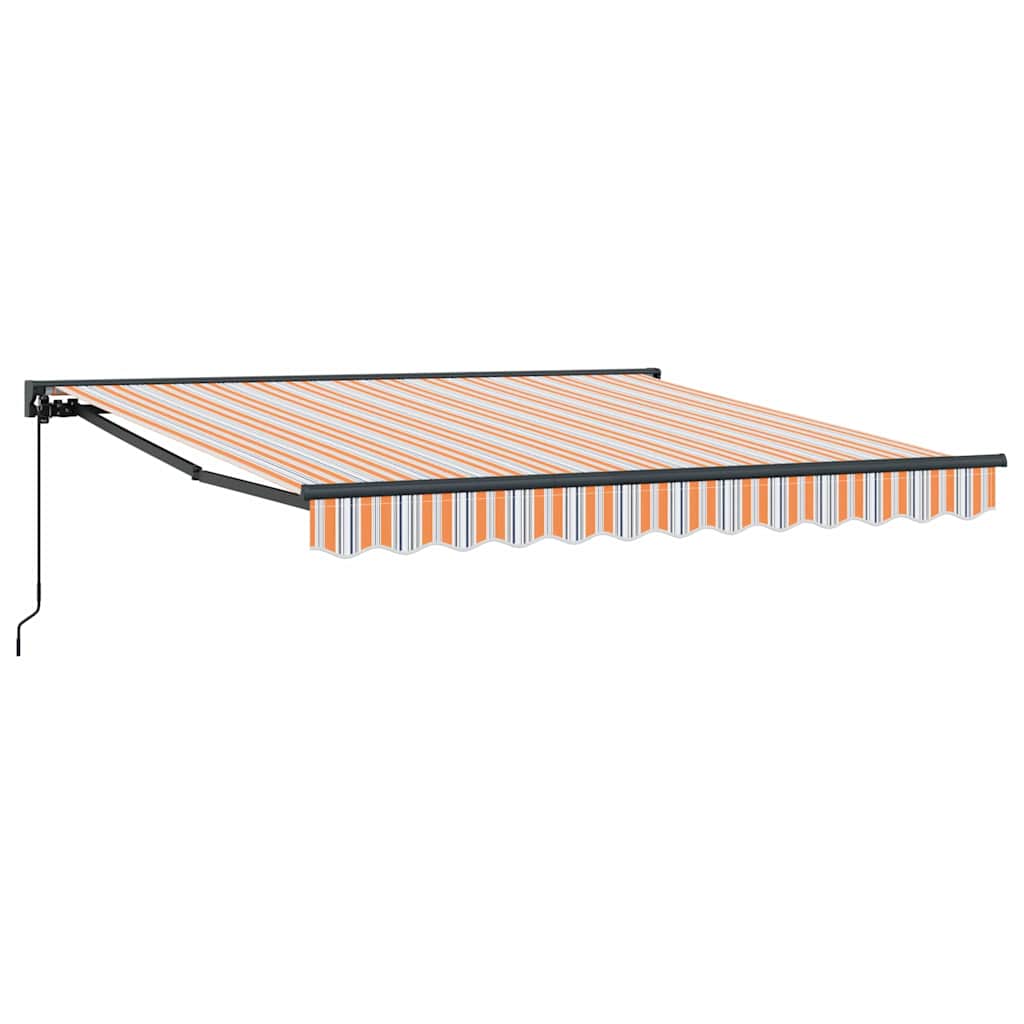vidaXL Tenda Retrattile Striscia Multicolore 350x250 cm Tessuto