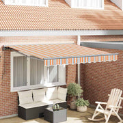 vidaXL Tenda Retrattile Striscia Multicolore 350x250 cm Tessuto