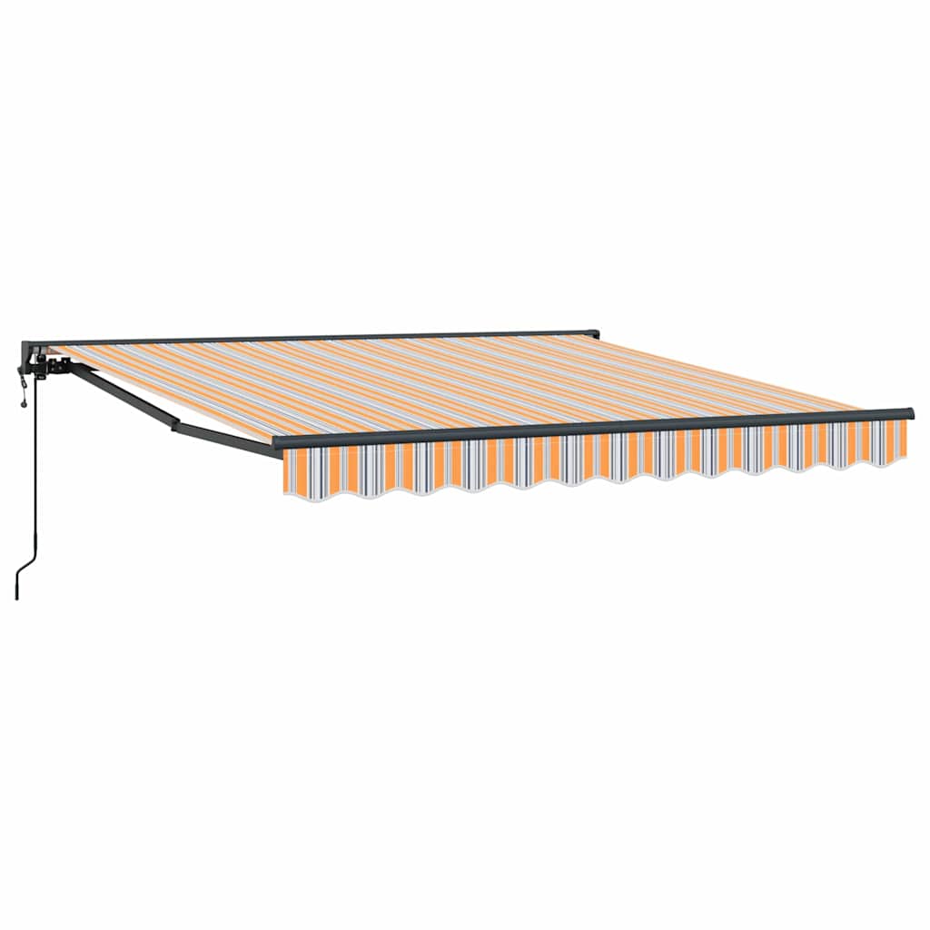 vidaXL Tenda Retrattile Striscia Multicolore 350x250 cm Tessuto
