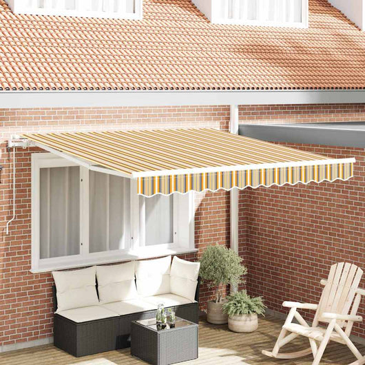 Tenda Retrattile Giallo, Grigio, Bianco 350 x 250 cm 3330305