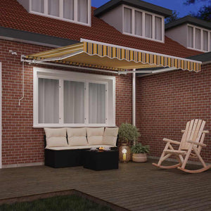 Tenda Retrattile Multicolore 350 x 250 cm Tessuto e Metallo 3330306
