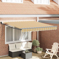 Tenda da Sole Retrattile Automatica a Strisce Multicolore 350x250 cm 3330314
