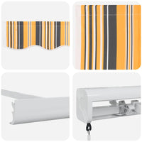 Tenda Retrattile Multicolore 350 x 250 cm Tessuto, Metallo 3330315