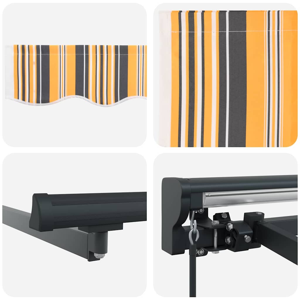 vidaXL Tenda Retrattile Striscia Multicolore 350x250 cm Tessuto