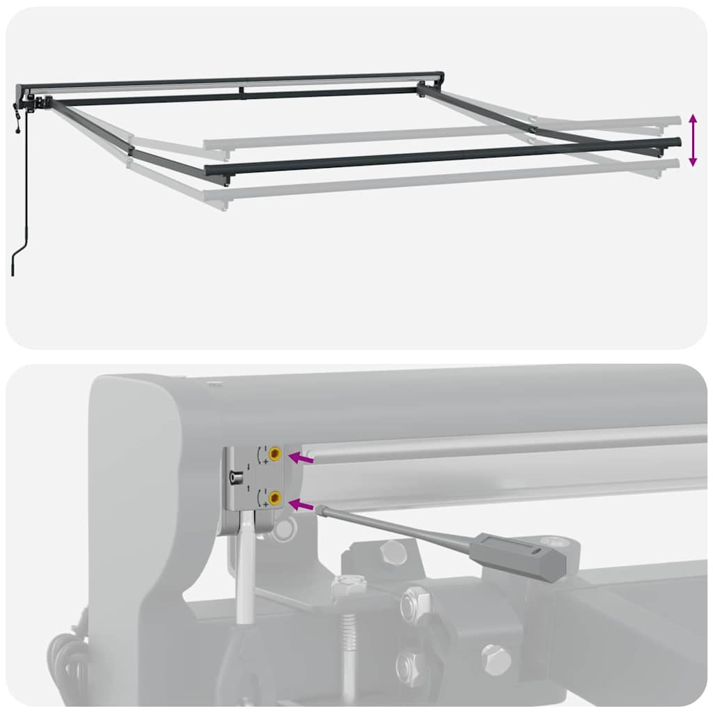 vidaXL Tenda Retrattile Striscia Multicolore 350x250 cm Tessuto
