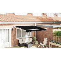 Tenda da sole retrattile automatica nera 350x250 cm 3330330