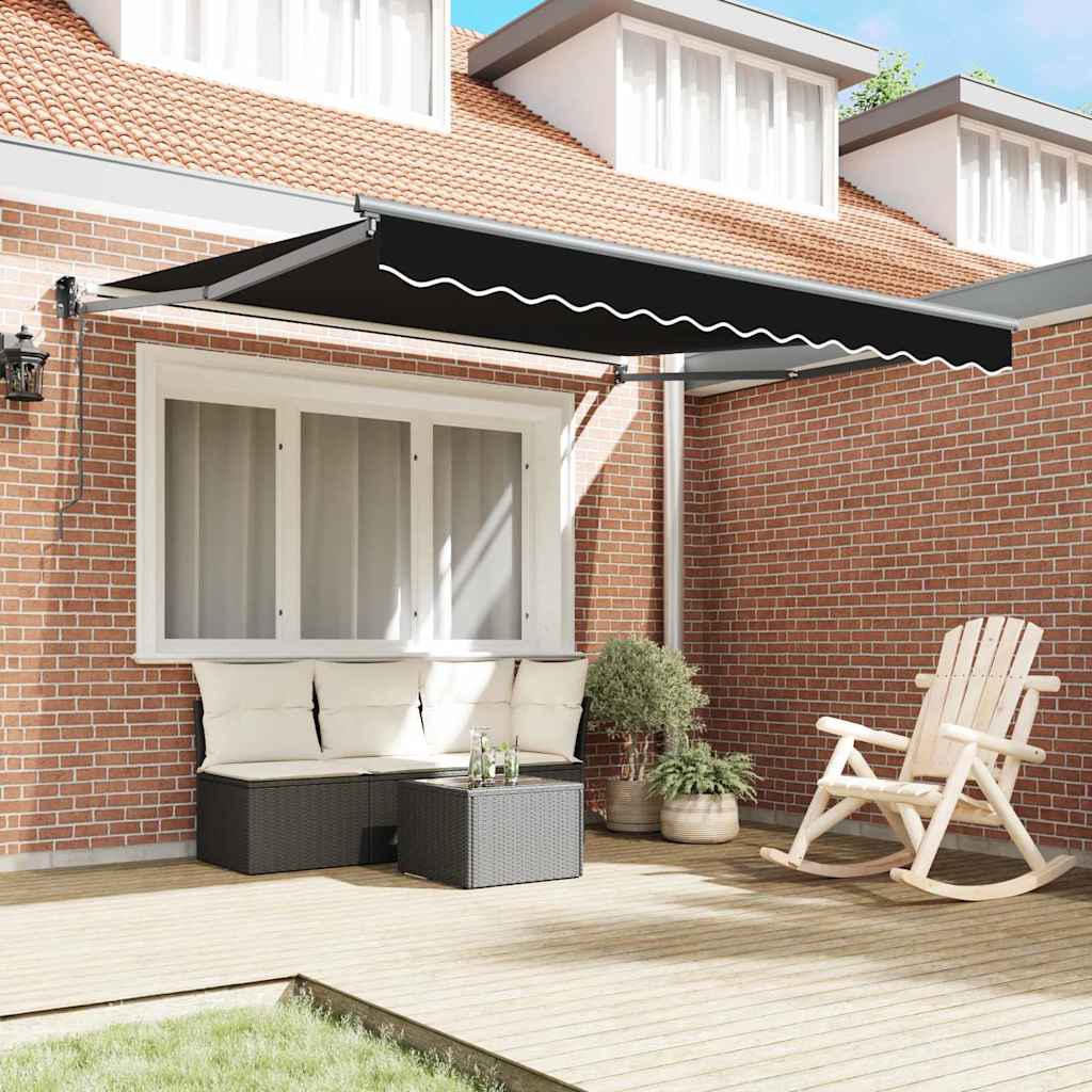 Tenda Retrattile Automatica  Nera 350x250 cm 3330332