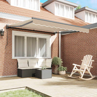 Tenda Retrattile Beige 350 x 250 cm Poliestere e Metallo 3330356