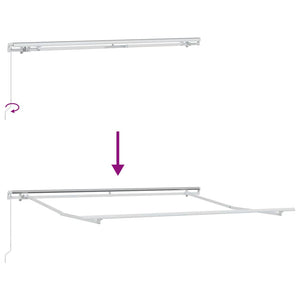 Tenda Retrattile Bianco 350 x 250 cm Tessuto 3330357