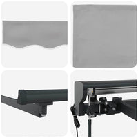 Tenda Retrattile Grigio chiaro 350x250 cm Tessuto 3330392