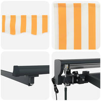 Tenda Retrattile Giallo e bianco 400x300 cm Tessuto 3330498