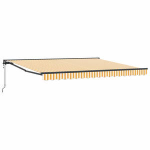 Tenda Retrattile Giallo e bianco 400x300 cm Tessuto 3330498