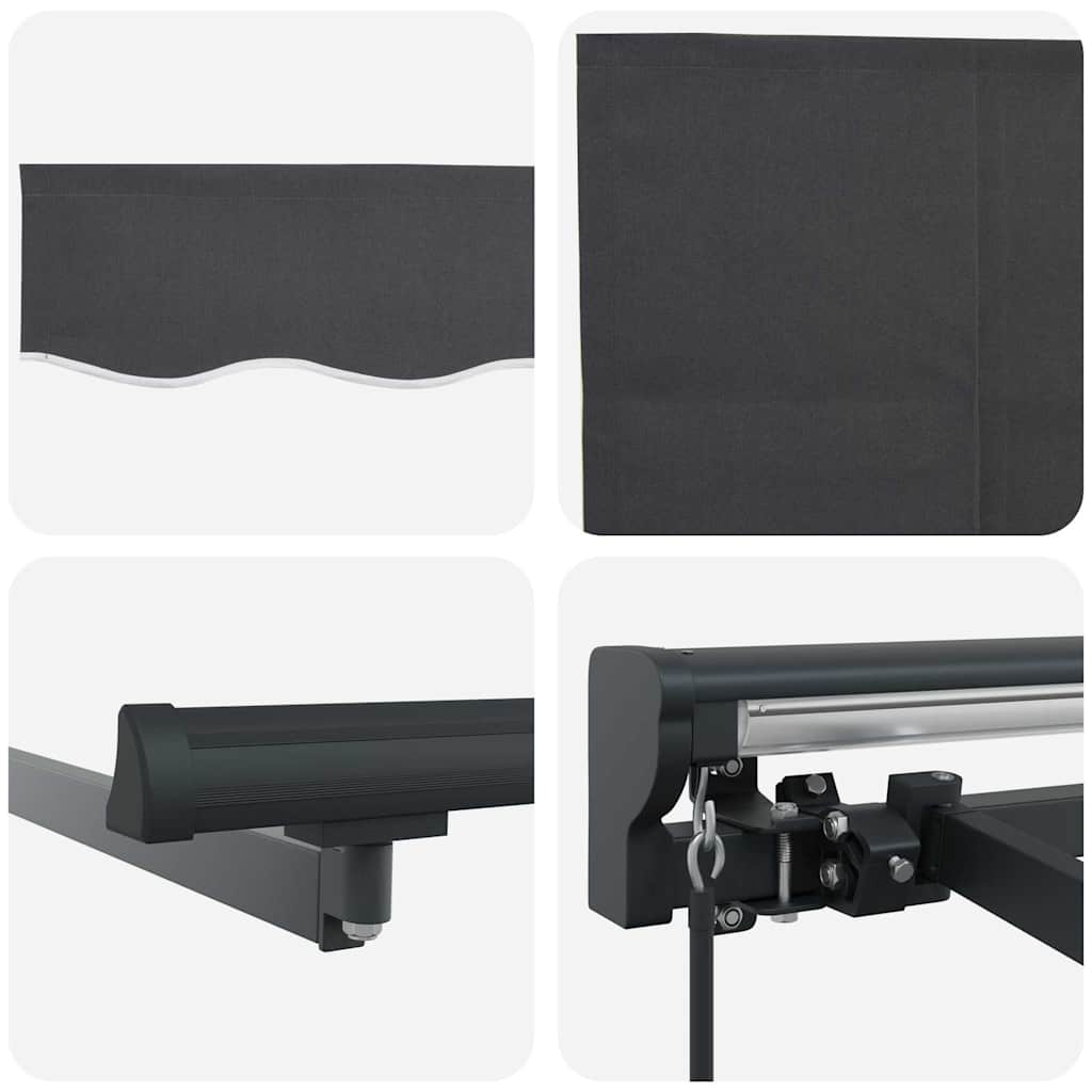 vidaXL Tenda Retrattile Antracite 400x300 cm Tessuto