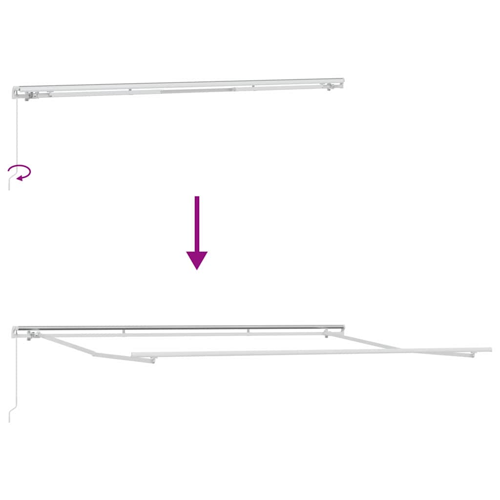 Tenda Retrattile arancione e marrone 400 × 300 cm Poliestere 3330505