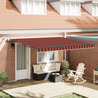 Tenda Retrattile with arancione e marrone 400 × 300 cm Tessuto 3330512