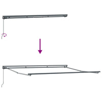 Tenda Retrattile Arancione e Marrone 400x300 cm Tessuto 3330519