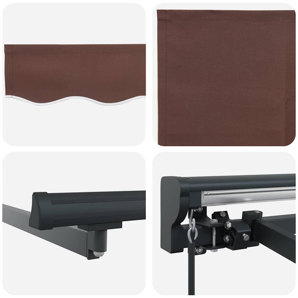 vidaXL Tettuccio Marrone 4 x 3 m Marrone 400x300 cm Tessuto