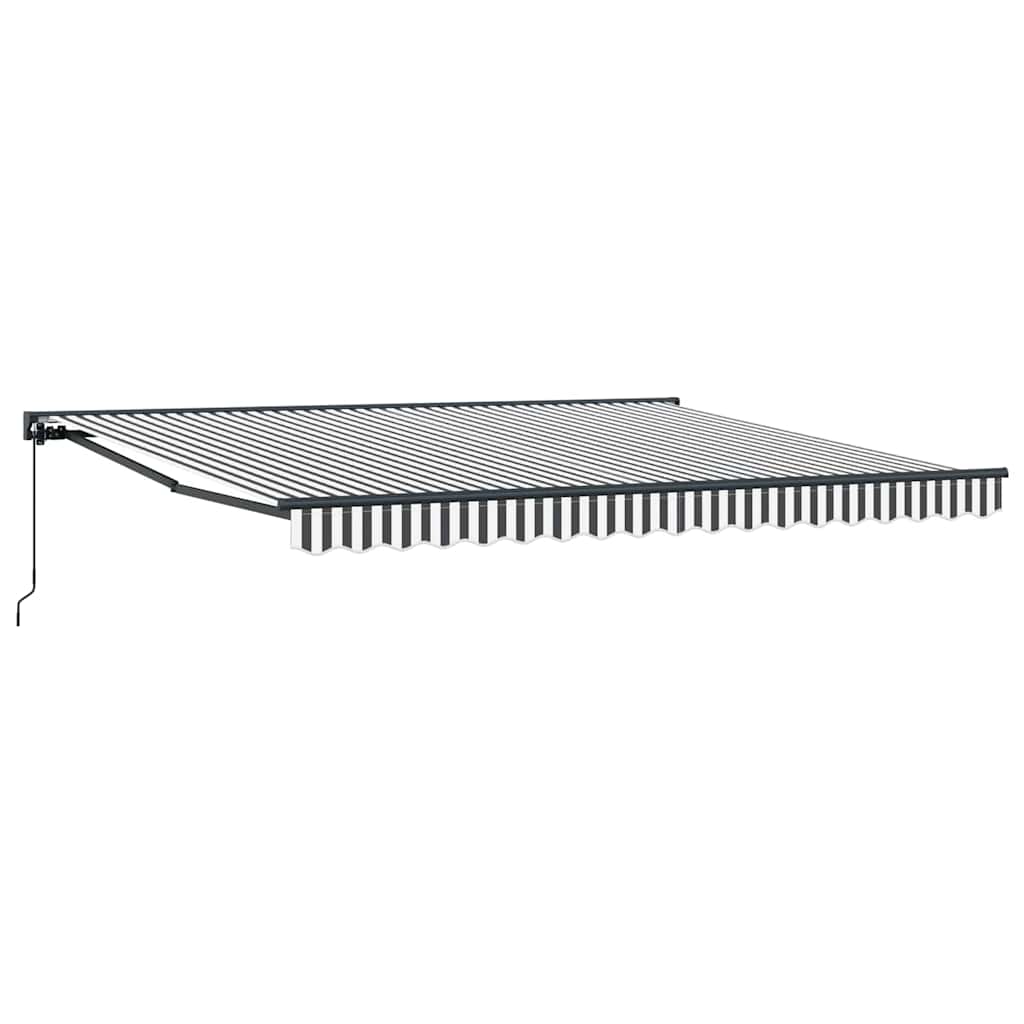 vidaXL Tenda Retrattile Antracite e Bianco 400x300 cm Tessuto