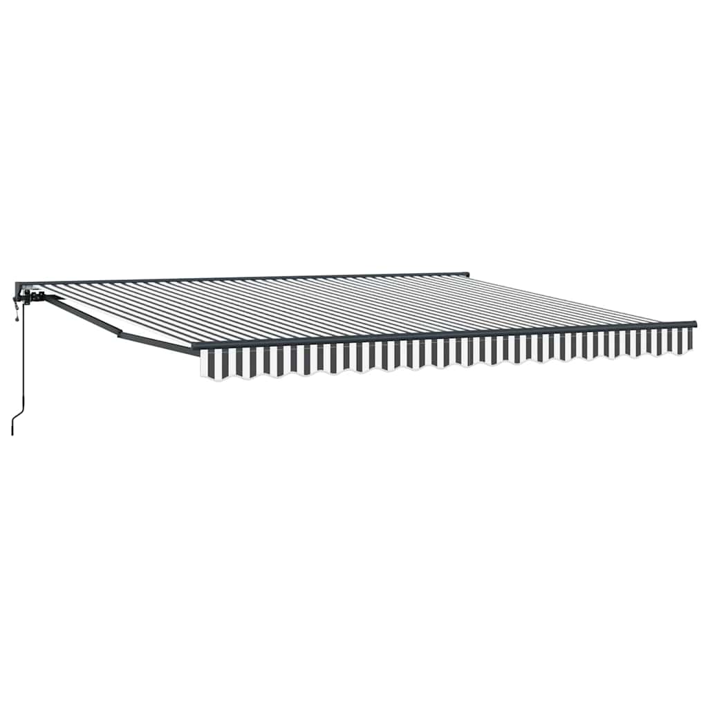 vidaXL Tenda Retrattile Antracite e Bianco 400x300 cm Tessuto
