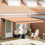 vidaXL Tenda Retrattile Giallo e Arancione 400x300 cm Tessuto