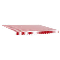 Tenda Parasole Retrattile Automatica  a Strisce Rosse e Bianche 400x300 cm 3330555
