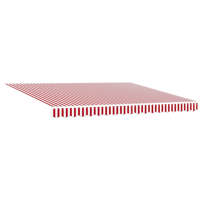 Tenda Parasole Retrattile Automatica  a Strisce Rosse e Bianche 400x300 cm 3330555