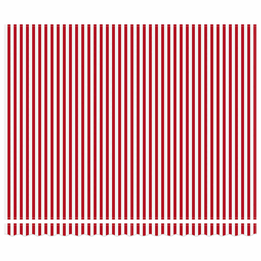 vidaXL Tenda Retrattile Striscia Rossa e Bianca 400x300 cm Tessuto