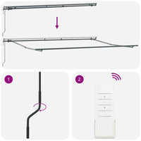 Tende da sole automatiche e retrattili rigate multicolore 400 x 300 cm 3330581