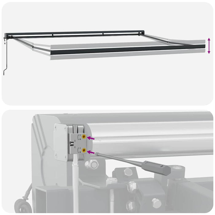 Tenda Retrattile Multicolore 400 × 300 cm Tessuto, Metallo 3330588