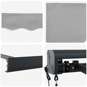 Tenda Retrattile Grigio chiaro 400 × 300 cm Tessuto, Metallo 3330652