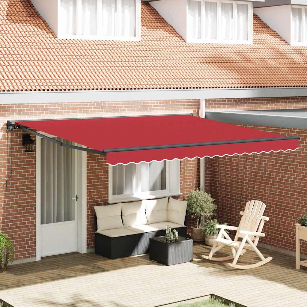 Tenda Retrattile Rosso 400x300 cm Tessuto 3330702