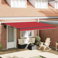 Tenda Retrattile Rosso 400x300 cm Tessuto 3330702